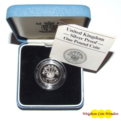 1986 Silver Proof £1 - Click Image to Close